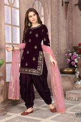 Velvet Suit Set with Net Dupatta EAST0028
